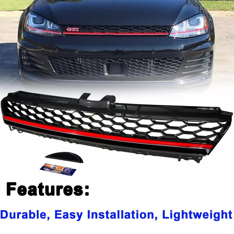 BST BSSP Front Bumper Upper Grille Carbon Fiber Print Finish