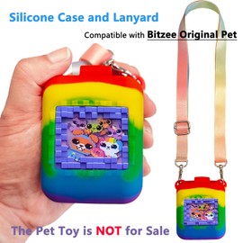 JCHPINE Hard Carrying Case and Silicone Cover for Bitzee Interactive Toy Digital Pet, Accessories Case for Bitzee Virtual Electronic Pets Original 15 Animals (Multicolor)