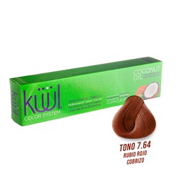 KÜÜL - Tinte para Cabello Permanente Color System 90ml en Crema con Aceite de Coco y Colágeno, Prolonga la Intensidad del Color, Aporta Hidratación, Brillo y Sedosidad, Tono 7.64