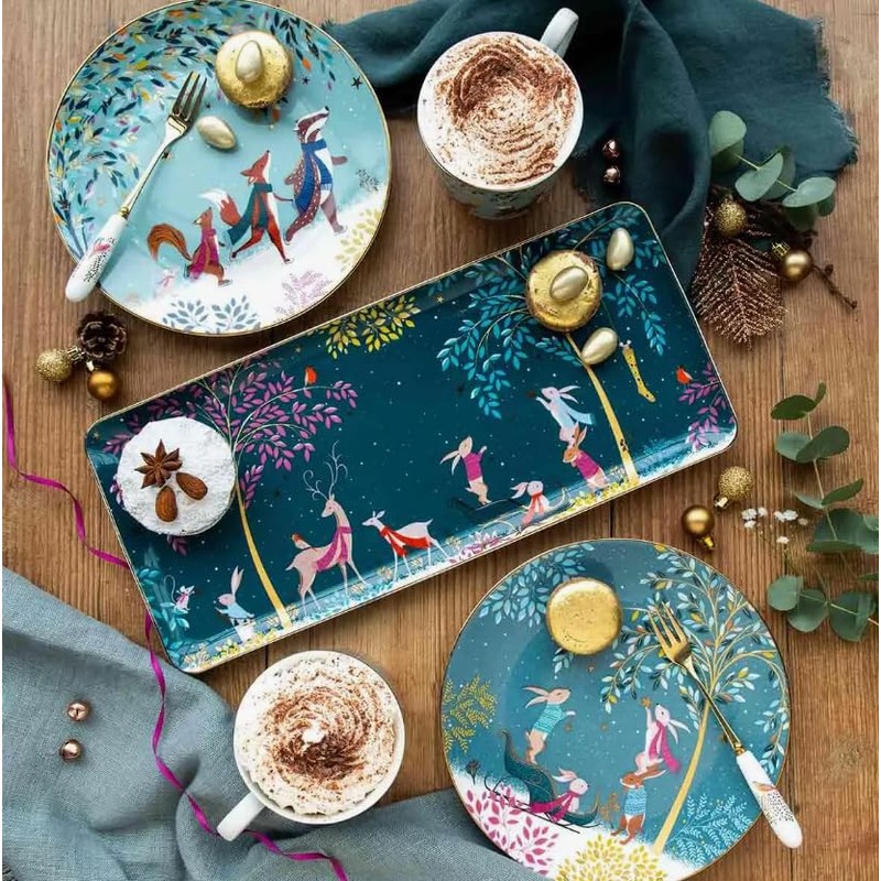 Sara Miller Woodland Tales Collection Christmas 22 Centimetre Serving Plate