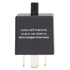 LED Flasher Relay Adjustable Frequency 3 Pin ABS Waterproof Module for Car Motorcycle