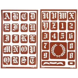 Armour Etch Over N Over Stencil, 1-Inch High Alphabet, 2 Pages