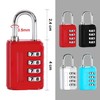 4 Pieces Code Lock with 4 Digits Padlock Combination Waterproof