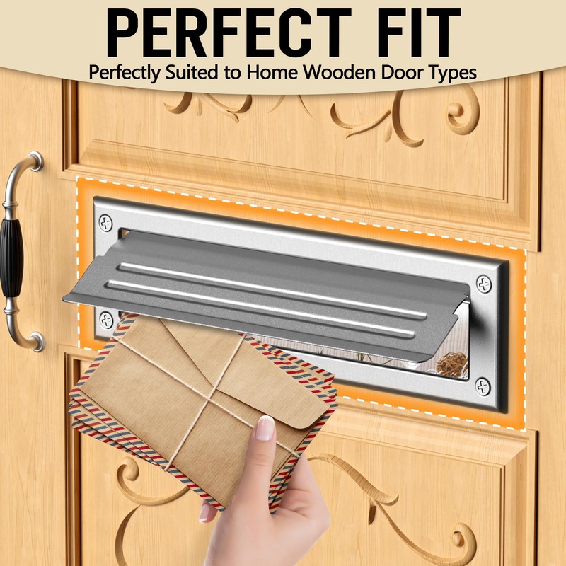 Profasion 13" x 3.7" Mail Slot for Front Door, with