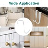 Cionyce Over Cabinet Door Hook, 4 Pack Carbon Steel Door