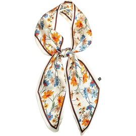 27.5" Mulberry Silk Like Head Scarf Women's Fashion Square Neck Satin Scarfs for Bag Hair Scarves Gift