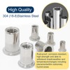 Vifmy Metric 304 Stainless Steel Rivet Nut Assortment Kit(218 Pcs),M3