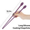 Carrotez Silicone Cooking Chopsticks, Long (12 inch) Reusable Chopsticks for