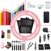 Gelapa 4Pack Small Make Up Bag for Purse, Black Mesh
