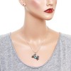 Falari Sea Crab Pendant Necklace Abalone Shell High Polished Rhodium