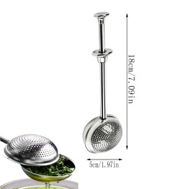 Changyeah Tea Strainer Tea Tongs, Tea Infuser in Ball Shape, Tea Tongs Made of Stainless Steel, Easy to Clean Strainer Tongs for Loose Tea, Stainless Steel Flour Sieve Duster, Sugar, Flour, Spices