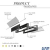 UAP MailPlate 12" Letterplate Matt Chrome, Premium Draught Proof Postal