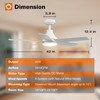 addlon Ceiling Fans with Lights, 42 inch White Ceiling fan