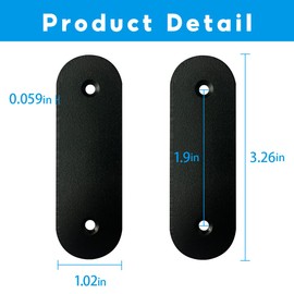 Metal Doorbell Cover Plate, Doorbell Button Location Cover Plate, Old Door Hole and Wires Cover Plate No One Even Notices It (Pack of 1 Black)