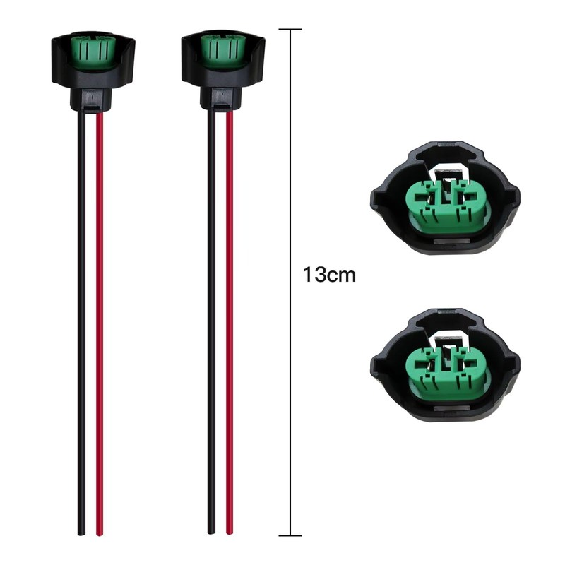 2Pcs Wire Pigtail Female C H11 Two-Beam Headlight Low Beam