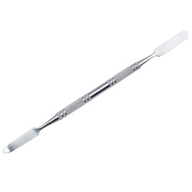 Stainless Steel Double Spatula Ointment Spatula for Make Up Pallets (Silver)