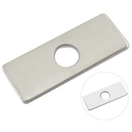 Litoexpe 6 Inch Sink Hole Cover Faucet Deck Plate for Bathroom or Kitchen Faucet 1-3 Hole, Brushed Nickel Stainless Steel Sink Hole Escutcheon Plate