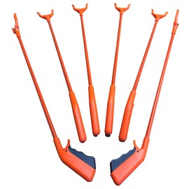 ArcMate Qwik-Pik Economy Trash Pick Up Tool, Outdoor Reacher Grabber Litter Picker, Jaws Open 3.5", Rotates 360 Degrees, for Volunteers, 1 lb. Pick Up Capacity, Orange, 31", 6-Pack (15615)