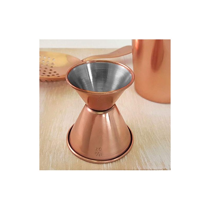 BarConic® Double Sided Jigger Copper Plated -.75oz. x 1.25oz.