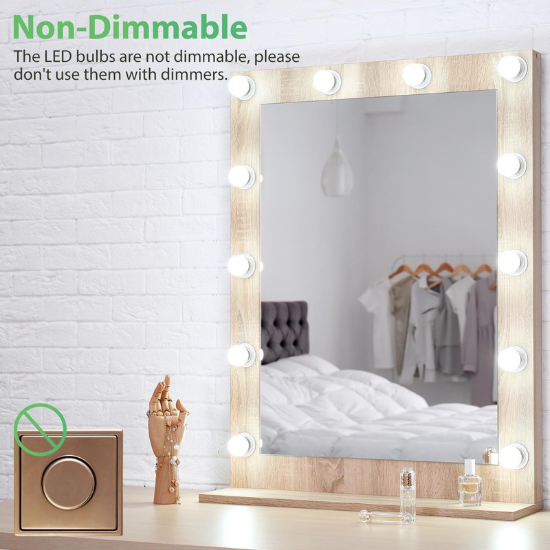DEGNJU Vanity Light Bulbs 60W Equivalent, 5000K Daylight White Bathroom