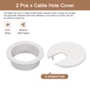 QUARKZMAN 2 Pieces Cable Grommet, 1.38 Inch/35 mm ABS Desk