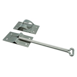 Dsnaduo Polished STAINLESS STEEL 6 Inches T Style Entry Door Latch Catch Holder for RV Camper Trailer Cargo, Entry Door hardware (1 PACK)