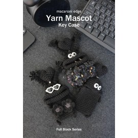 macaroni edge mascot key case full black monster key holder key holder key holder key storage Korean goods handmade, Mojami