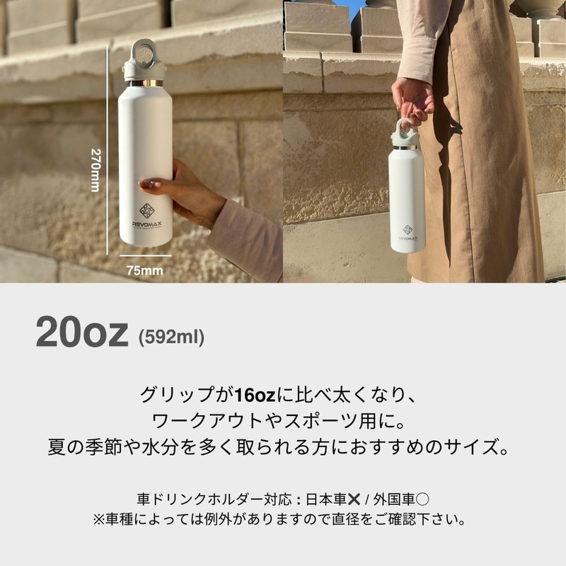 Japan Genuine Imported REVOMAX Carbonated Vacuum Insulated Bottle, No Cap,