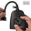 Black+Decker Outdoor 3 Grounded Outlets Timer with Waterproof Outlet and