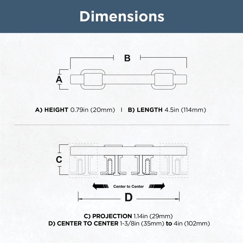 Franklin Brass Adjusta-Pull Francisco (5-Pack) Adjustable Drawer Pulls/Cabinet Handles 1-3/8"