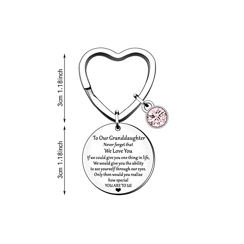 HULALA Granddaughter Keyring Gifts From Grandparents To Our Granddaughter Key