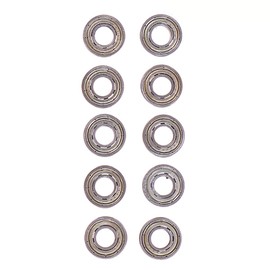 ExcInter 10Pcs ZZ697 7 * 17 * 5mm Deep Groove Ball Bearings Miniature Sealed High-speed Low-noise High-precision Corrosion Resistant Stainless Steel