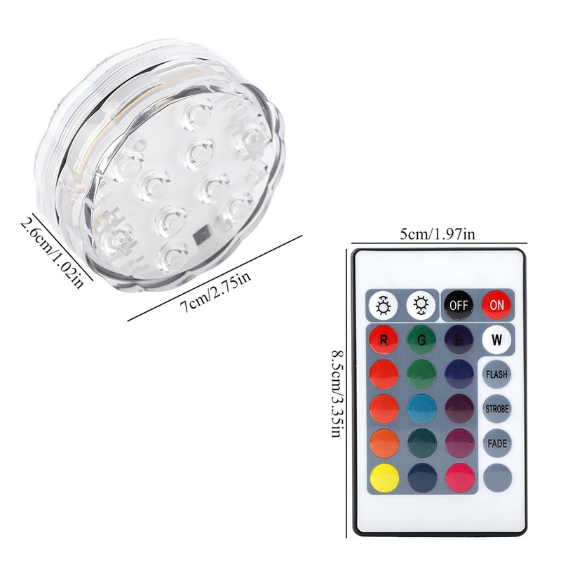 LED Multi color Waterproof Lamp with Remote Controller for Party