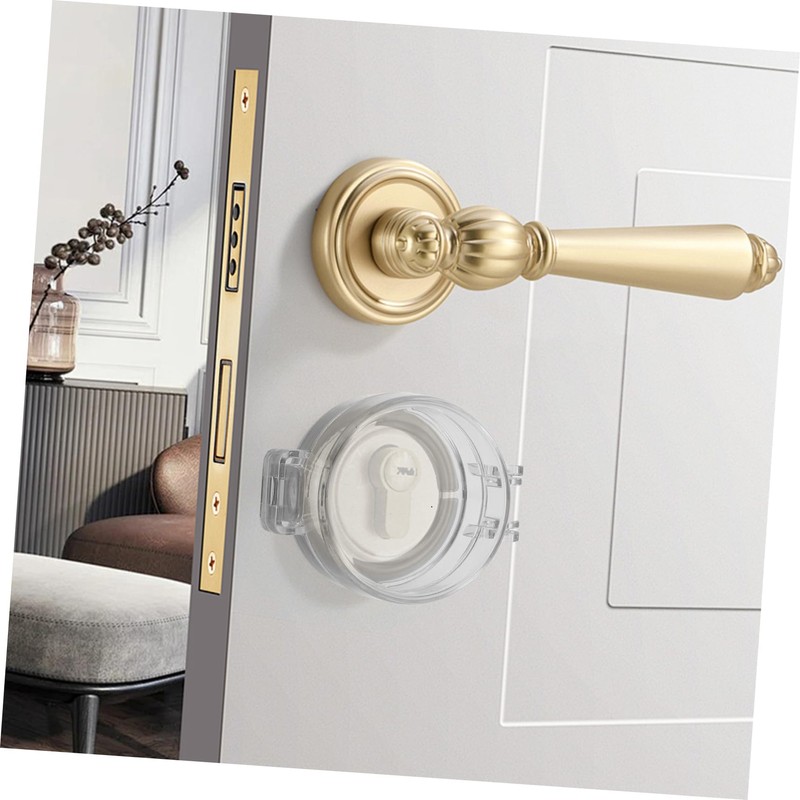 HAPINARY 3 Pack Childproof Door Lock Covers Safety Door Lock