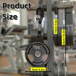 8-Pcs Premium Gym Keychain – 25LB Weight Plate Acrylic Charm with Carabiner Clip – Water Bottle Hanger, Backpack & Keys Accessory (Black)