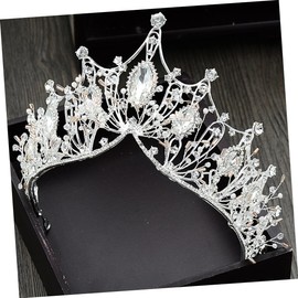 FOMIYES 2pcs Silver Decorative Crown Wedding Hairband Rhinestones Easy Wear Headband for Girls and Ladies Bridal Headpiece