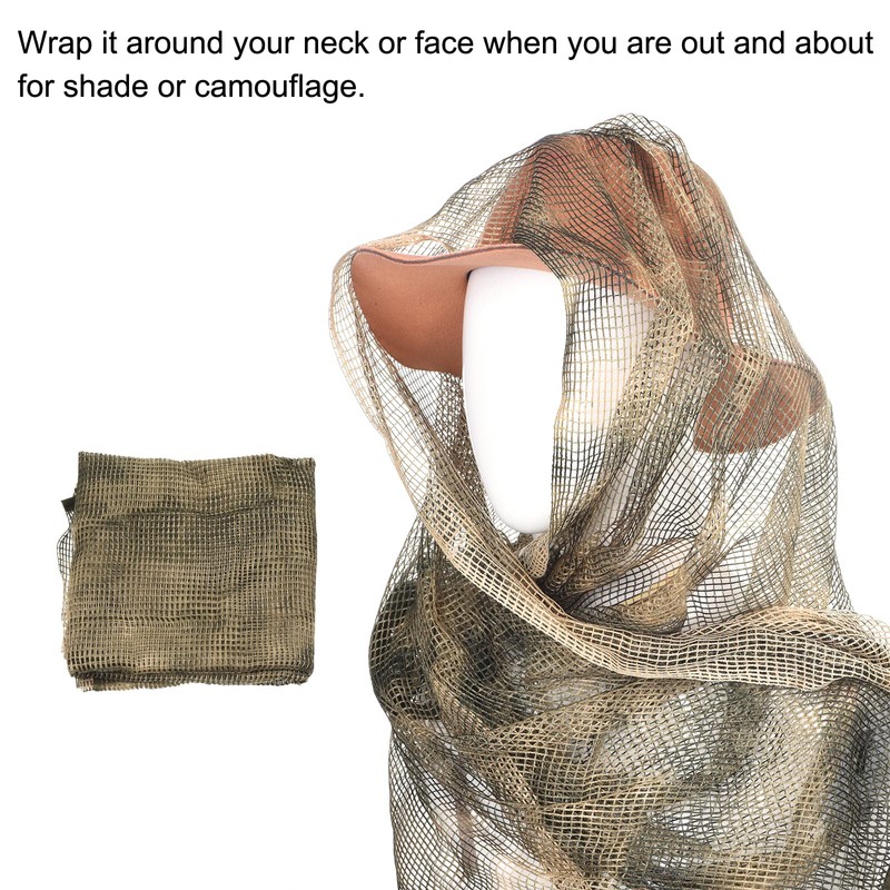 PATIKIL 71"x35" Camouflage Netting Camo Scarf, Camo Netting Veil Camo