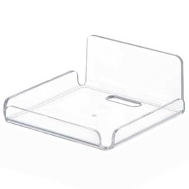 Teensery Clear Acrylic Floating Shelf Wall Mounted Bathroom Shelf Self Adhesive Shower Storage Rack Organizer for Home, Bathroom, Kitchen, Living Room, Bedroom, Office (1 Piece)