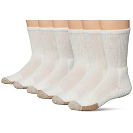 Thorlos Unisex Tx Max Cushion Padded Crew Tennis Sock, White (6 Pairs), L UK