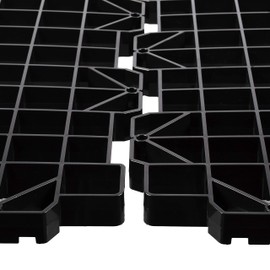 Attic Dek Flooring Storage System, Walking Deck Pallet Boards for Attic, Easy Installation Floor System for Garage, Roof and More, 4 Panels Included - Black