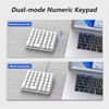 SurnQiee Left-Handed Mechanical Numeric Keypad, Hot-Swap LED Backlit Number Pad,