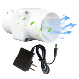 BiiKoon 2 Inch Duct Fan 12V Inline Vent Fan 6W Bathroom Exhaust Blower Fan 2“/50Mm Air Extractor Fan 22Cfm Ventilation Exhaust Diffuser Fan for Air Heating Cooling Booster Attic Kitchen Grow Tent