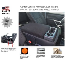 Auto Console Covers- Fits The Nissan Titan 2004-2014 Middle Seat Console Armrest Cover Fleece Fabric. Designed for The 40/20/40 Front cab Configuration.