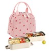 Amusingtao Insulated Strawberry Print Lunch Bag for Women & Kids