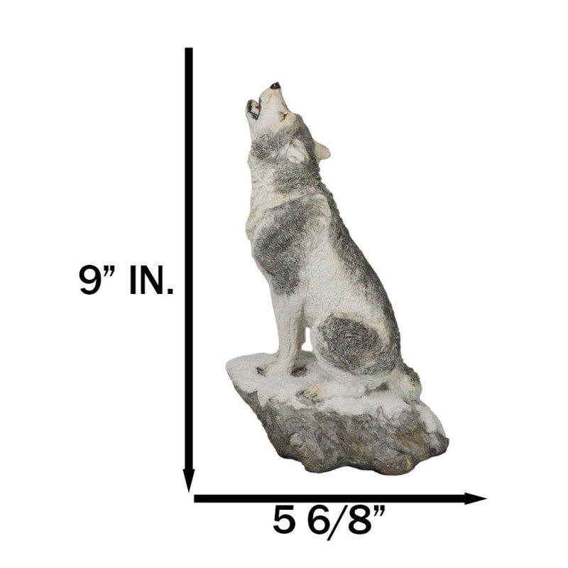 Woodlands Wildlife Mystical Alpha Snow Arctic Wolf Howling At The