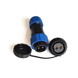Connector Aviation Plug SP21 IP68 2-Pin Male and Female Straight Waterproof and Dustproof Aviation Plug Satellite Cable Connector 2 Pin