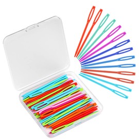50PCS Plastic Sewing Needles, Large Eye Plastic Yarn Needles for Kids, 7cm/2.76inch Plastic Needles for Yarn and Craft Plastic Embroidery Needle for DIY Sewing Handmade Crafts