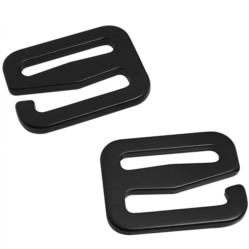 LUORNG 4PCS G Shaped Wave Buckles Backpack Strap Belt Hook