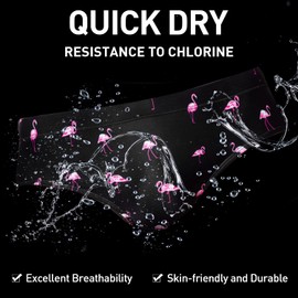 Arcweg Men's Swimming Trunks Briefs Low Waist with Removable Pad Swimwear Elastic Beach Shorts Boxers Underwear