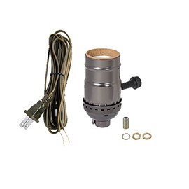 B&P Lamp® Antique Bronze Socket with Matching Cord Set and Basic Hardware
